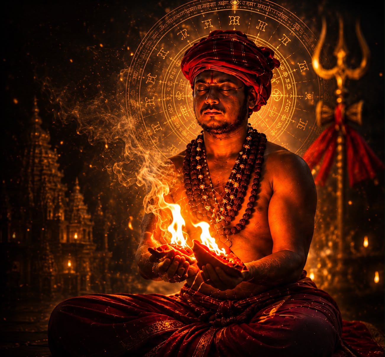 Traditional Mayong spiritual study with mantra and yantra context