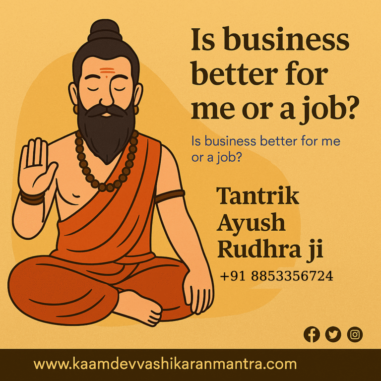 Is Business Better for Me or a Job? A Spiritual Perspective by Tantrik Ayush Rudhra Ji